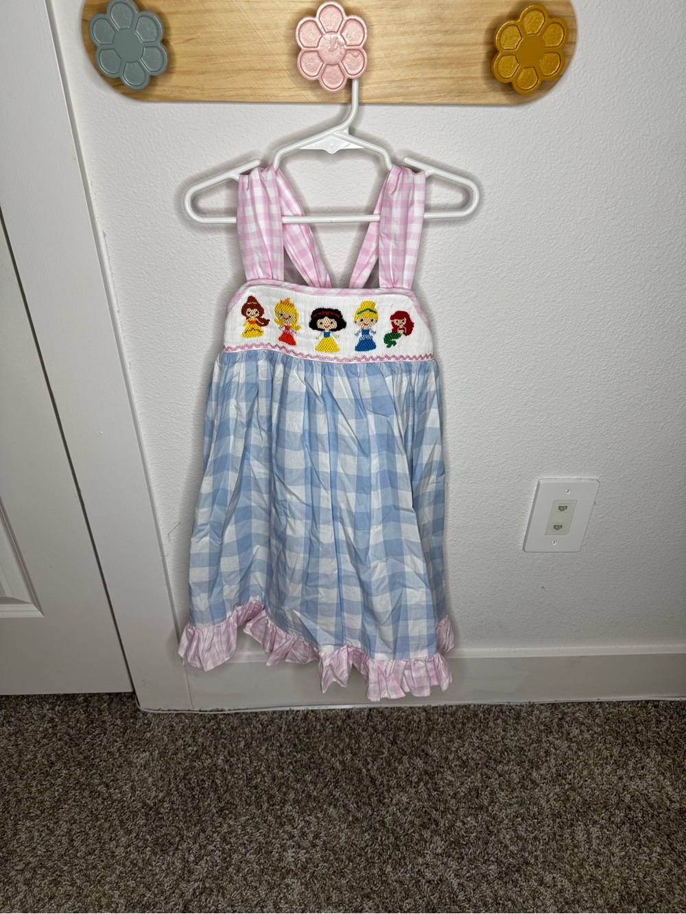 Smocked flamingo princess dress - Picture 1 of 4